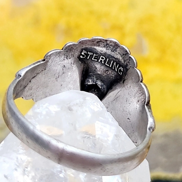 Native Indian Head CHIEF Ring .925 Sterling Silver VINTAGE SZ 5 RING Det… - Picture 3 of 3